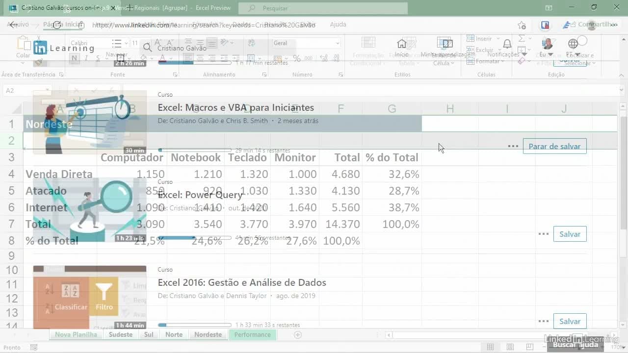 Excel Formação Básica - Cristiano Galvão