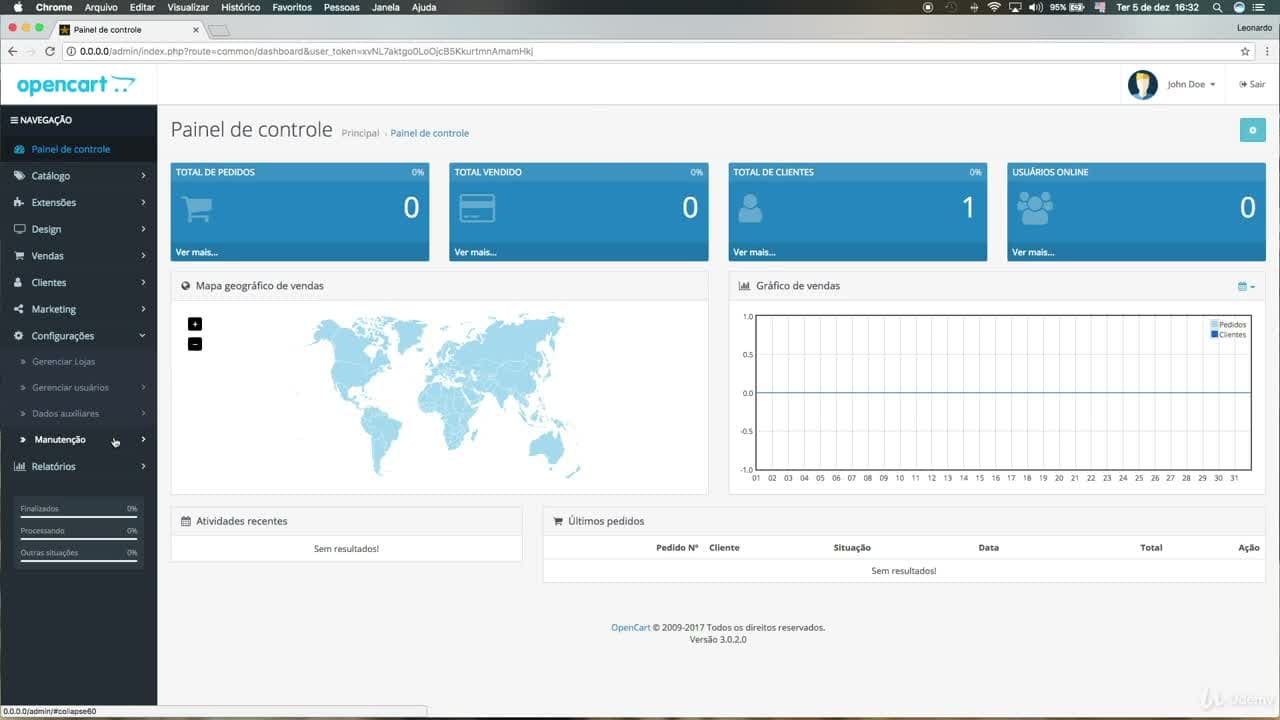 OpenCart 3 - Crie o seu E-commerce sem saber programar